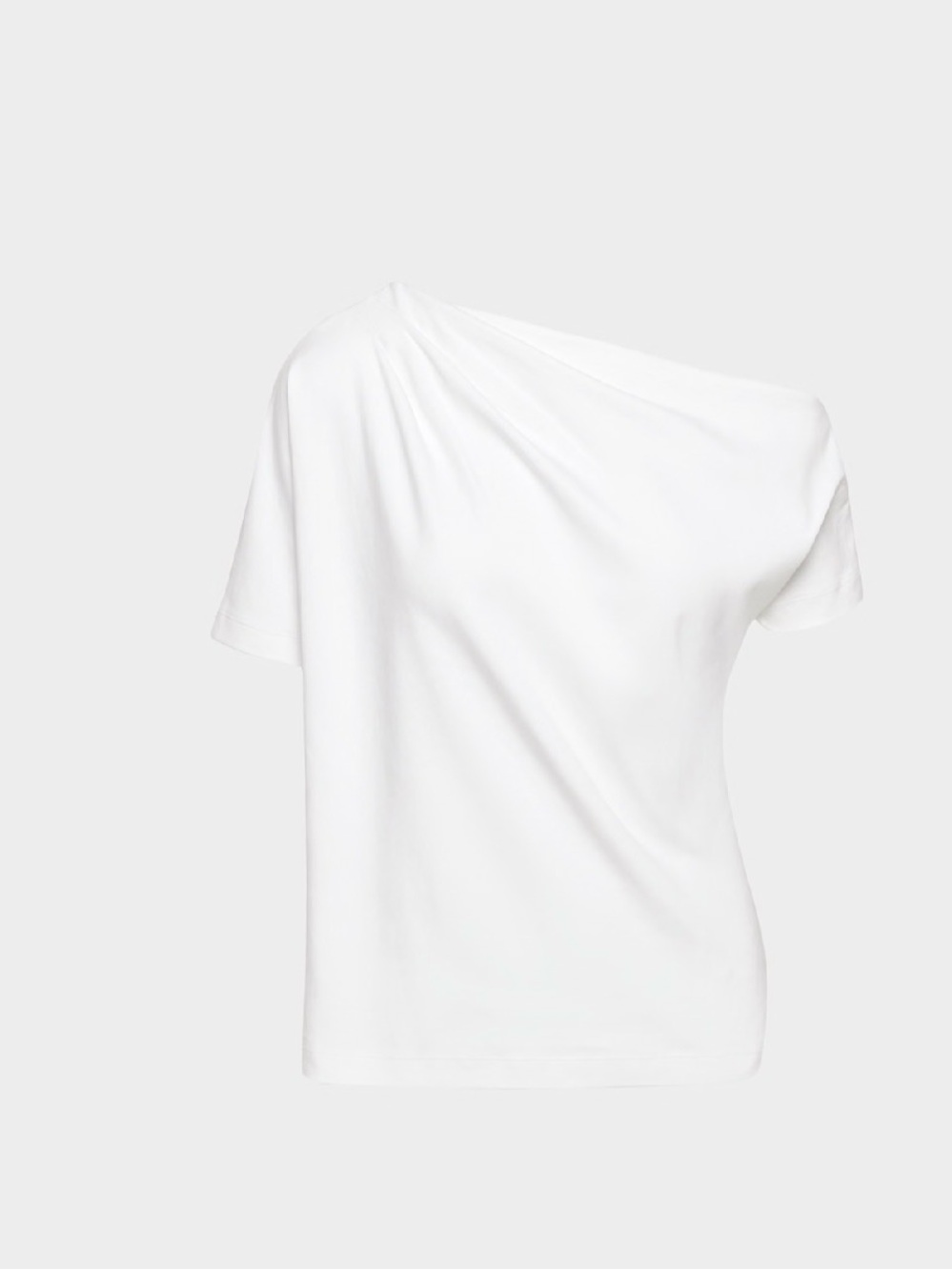 Aritzia Asymmetrical One-Shoulder White Tee